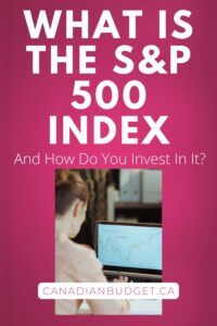 S&P 500 Index etf Canada - Pinterest Pin