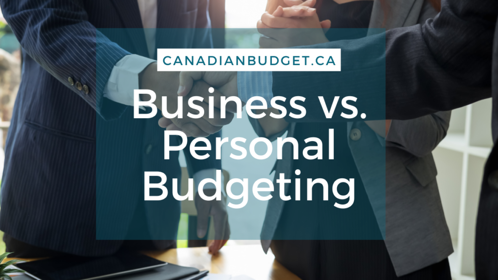 Business vs personal budgeting