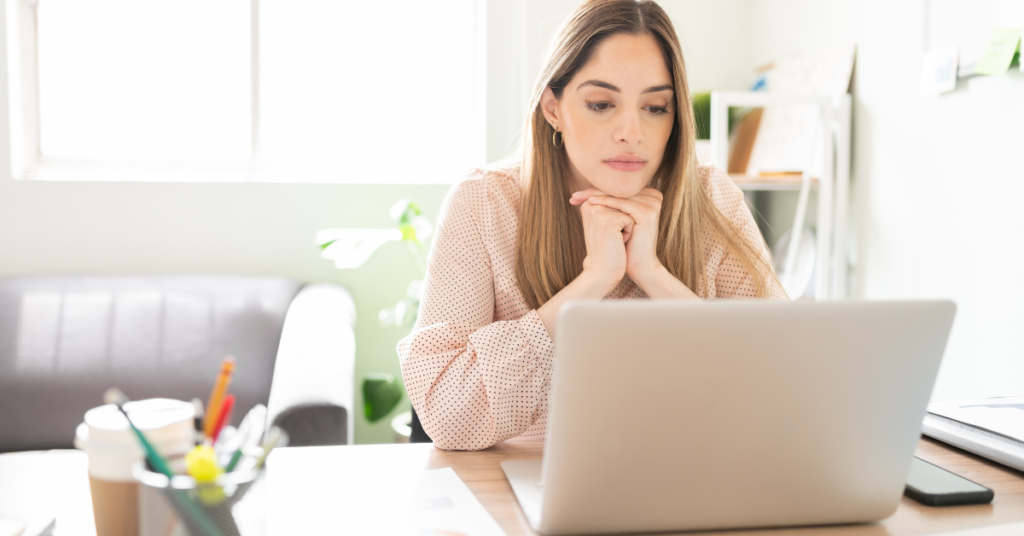 Woman at desk 2